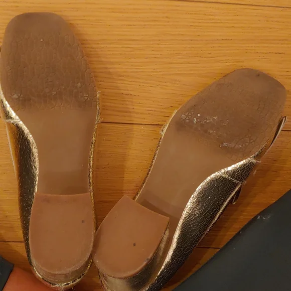 Gold Women's Loafers - Picture 5 of 7